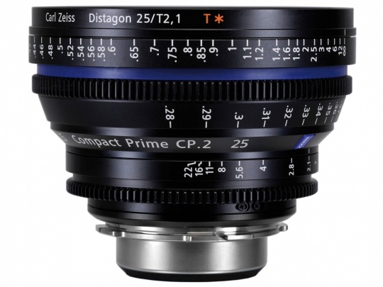卡尔蔡司即将推出CP.2 25mm T2.1电影镜头