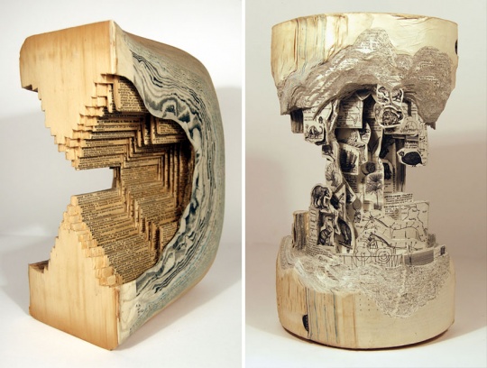 Old Books Turned Into An Interesting Piece Of Art  旧书变的艺术品