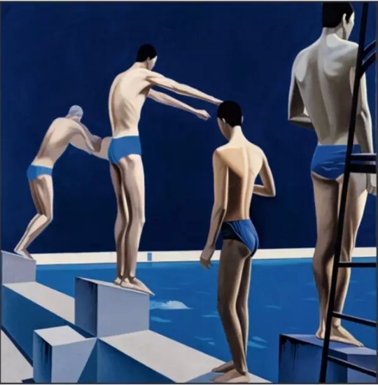 《仲夏的泳者（油画）》，172×170厘米，1985年