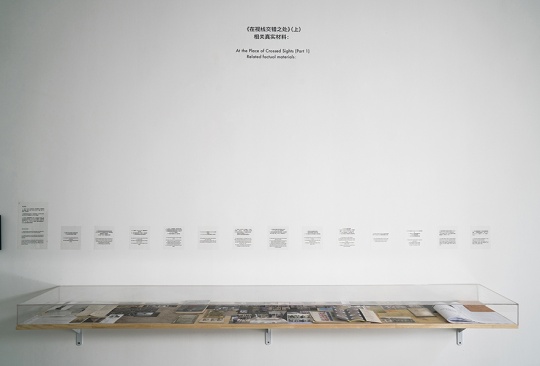 ▲杨圆圆，《在视线交错之处》“附录室”，展览现场图，2016
