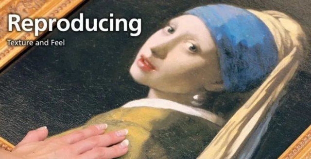 佳能复制的可用手触摸的画作：约翰内斯·维米尔《戴珍珠耳环的少女》复制品