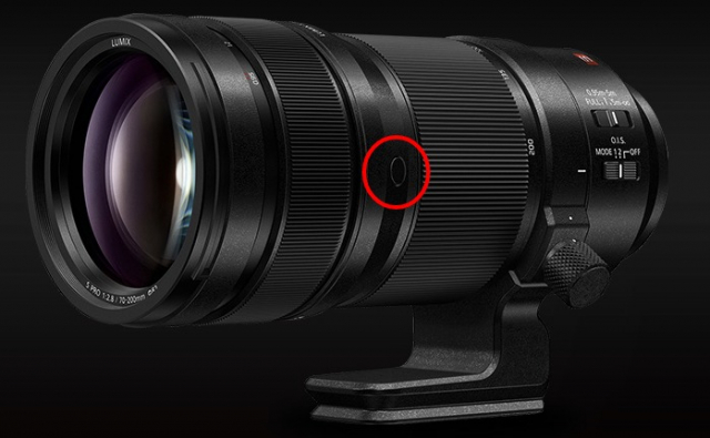 ▲LUMIX S PRO 70-200mm F2.8 O.I.S.镜头上拥有多达3个自定义按钮